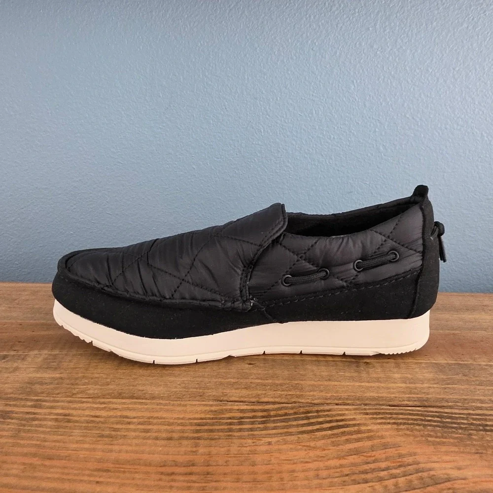 Sperry Mens Moc-Sider Nylon Black Quilted‎ Loafer Moccasin STS23793 Size 7.5